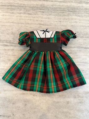 American Girl Addy Tartan Plaid Christmas Dress for Dolls